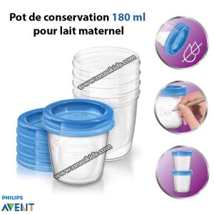 Pot de conservation 180 ml pour lait maternel – AVENT PHILIPS